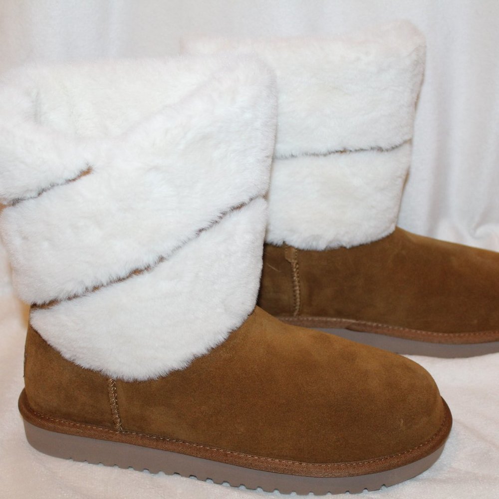 NEW UGG KOOLABURRA‎ WOMEN'S SUEDE FUR LINED CLASSIC SHORT BOOTS